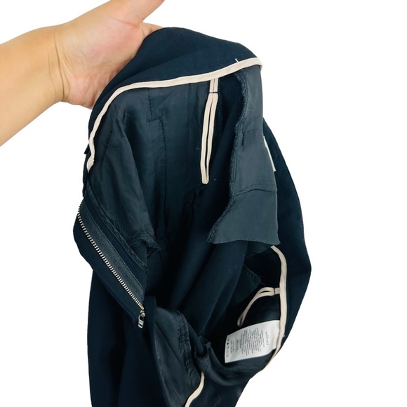 Aritzia Wilfred Black Tie-Front Pant White Striped Sided Trouser Size 8 - Picture 16 of 16